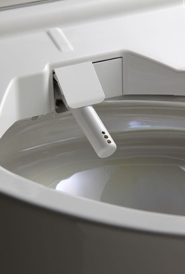 Nahaufnahme der leicht ausgefahrenen Düse im WASHLET.
